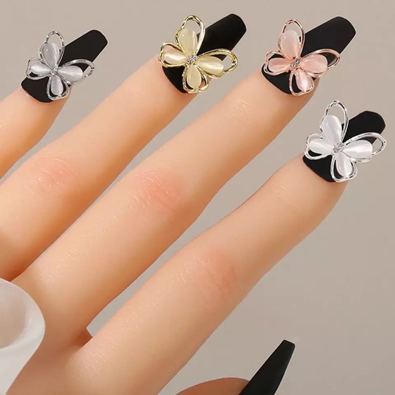 Charm bướm thạch đính móng trang trí nail
