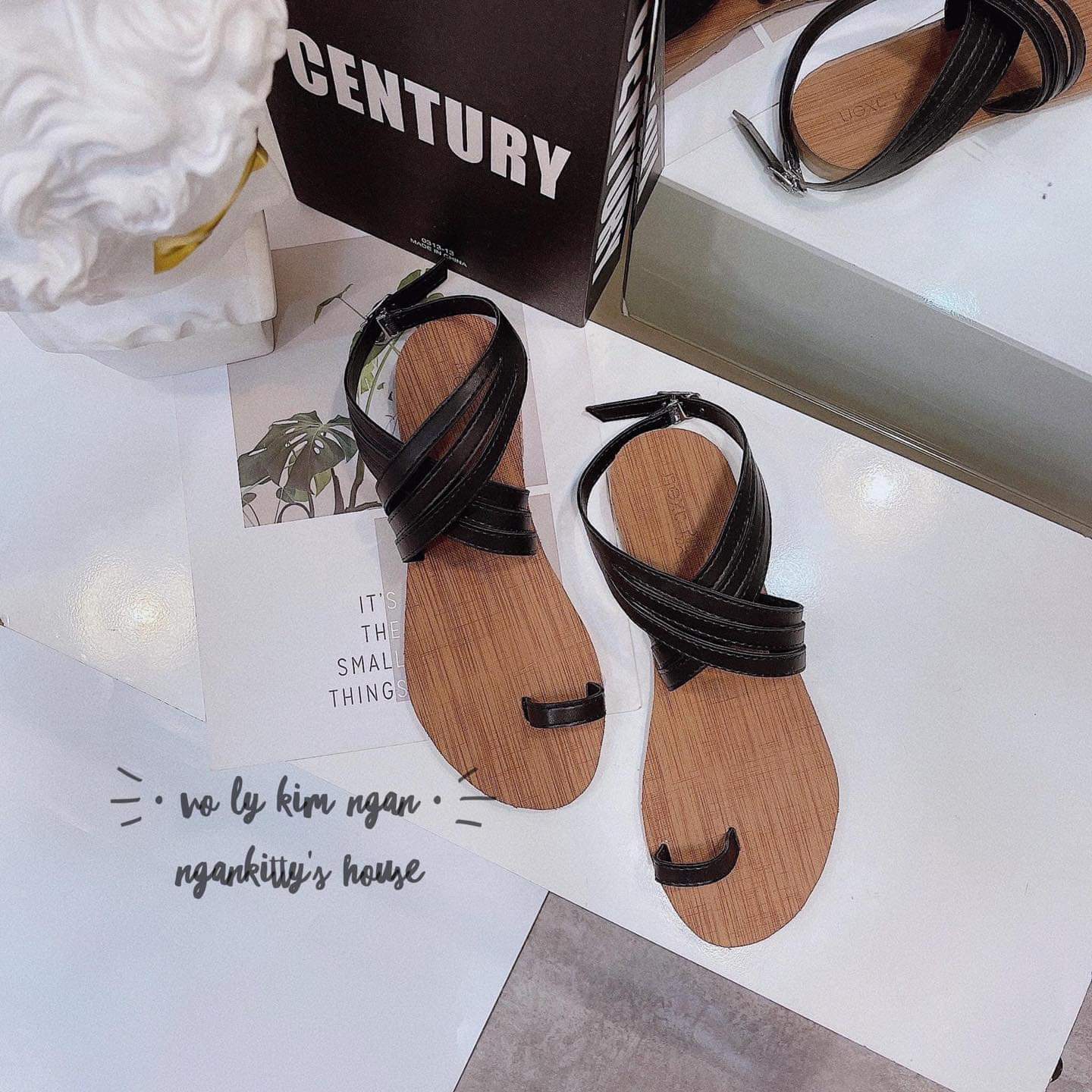 Giày sandal nữ đế thấp cánh chim size 35-42