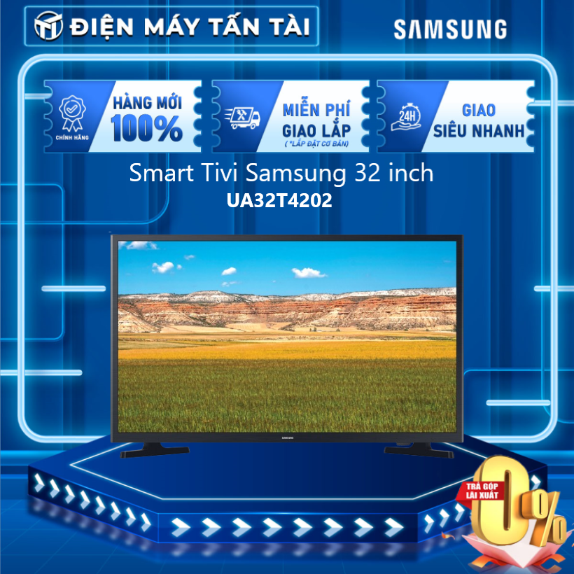 Smart Tivi Samsung 32 inch UA32T4202 Hệ điều hành Tizen, Remote thông minh, Chế độ máy tính PC trên tivi
