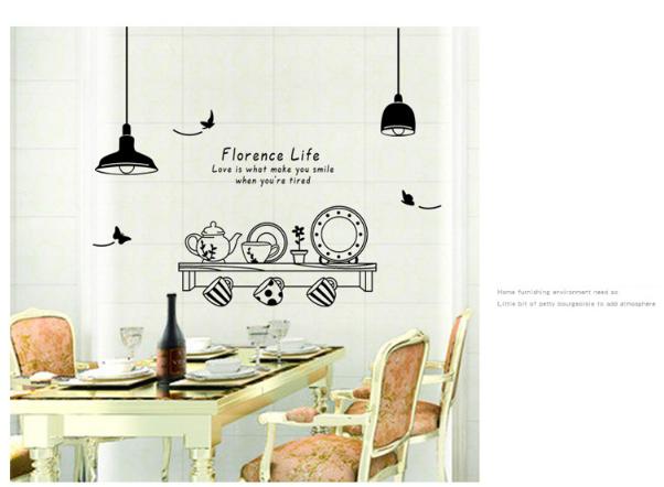 [HCM]Decal trang trí tường - Căn Bếp Đen