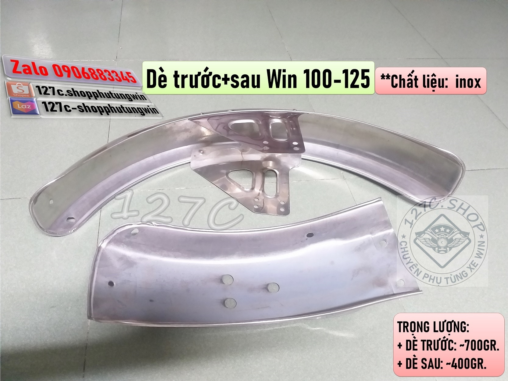 [HCM] Dè trước sau Win 100 Win 125 inox