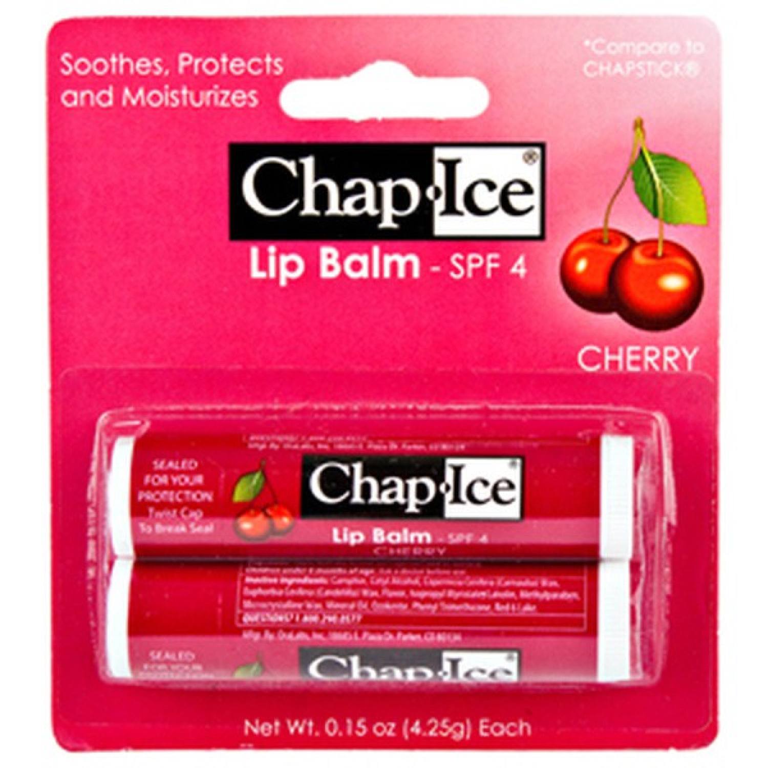 Son Dưỡng OraLabs Chap Ice Lip Balm Cherry - Mỹ