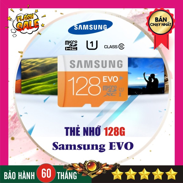 Thẻ nhớ 128GB Samsung Evo plus (Kèm Adapter SD) - Nhập khẩu Bảo hành 5 năm!