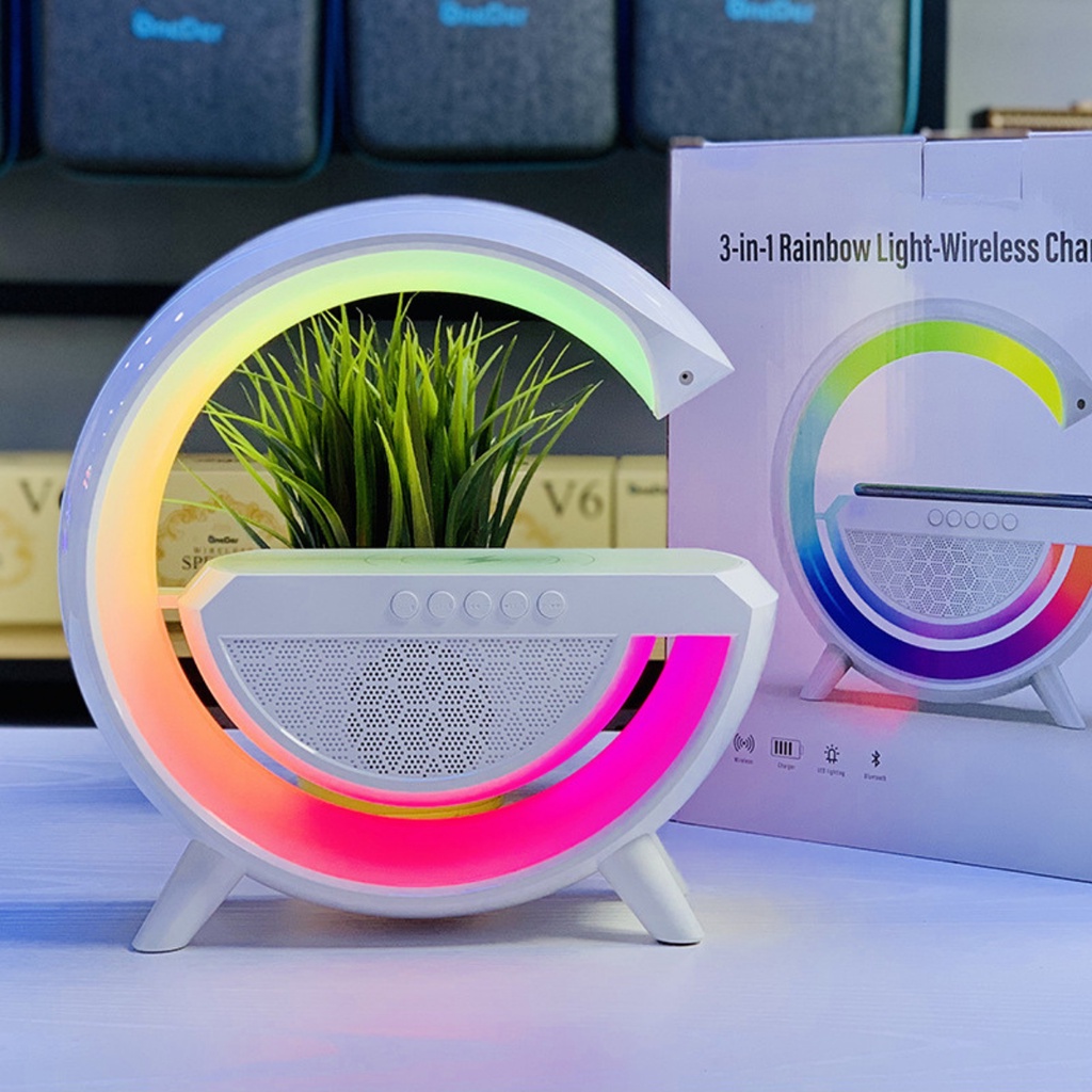 [HOT 2023] Loa Bluetooth BT2301 Thông Minh Chức Năng Sạc Không Dây , 7 Độ Sáng, Màu Trắng Tinh Tế Full Hộp, Loa Bluetooth BT2301 Đèn LED Theo Nhạc Cực Hay,  Loa Có Đèn Led 16 Triệu Màu Sắc Cực Chất Đậm Laz Police