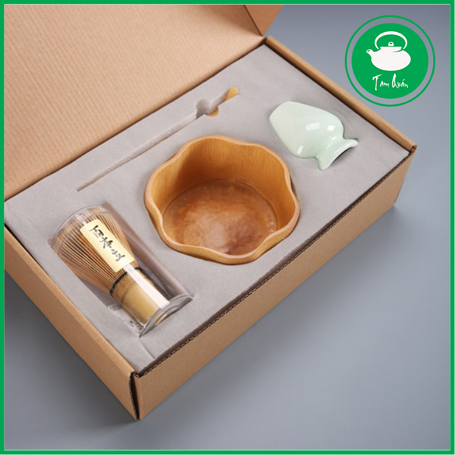 Bộ dụng cụ 4 món pha trà matcha