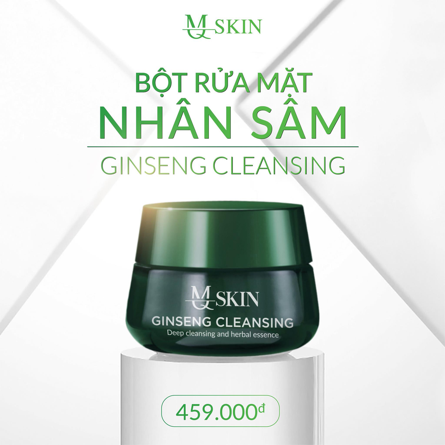 Bột rửa mặt MQ SKIN nhân sâm nhụy hoa nghệ tây mẫu mới 100g