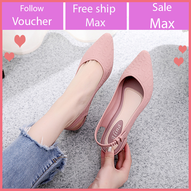 Sandal nữ đi mưa Alina cao 3.5p thời trang mới nhất V289 CB