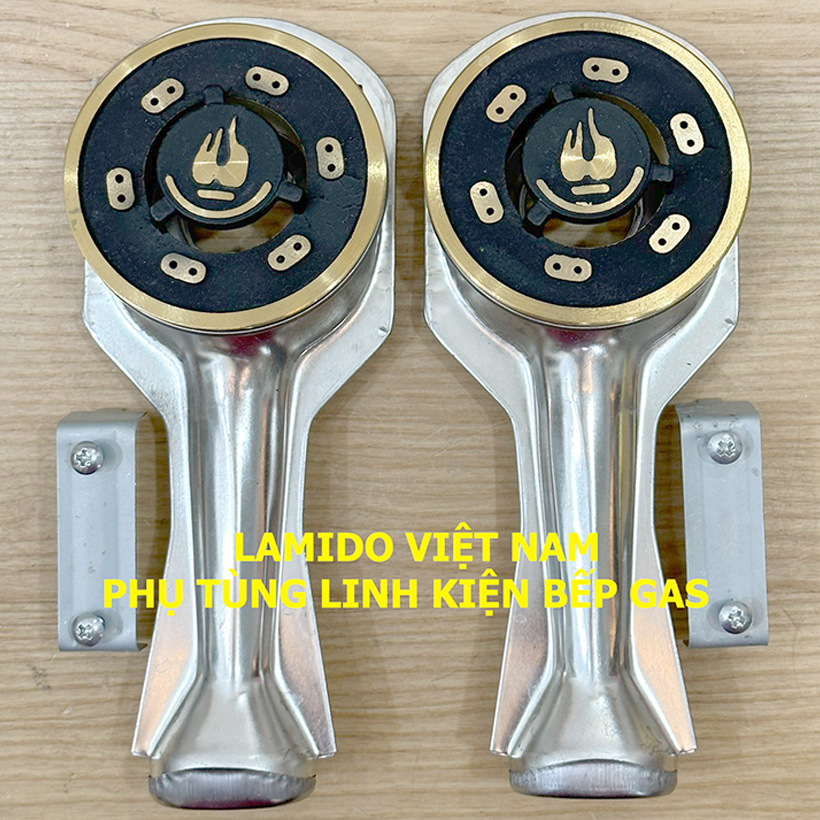 Combo 2 bộ họng đầu đốt bếp gas l ống điếu l mâm chia lửa sen đồng 43 - 78mm - ms01 - fujishi - -