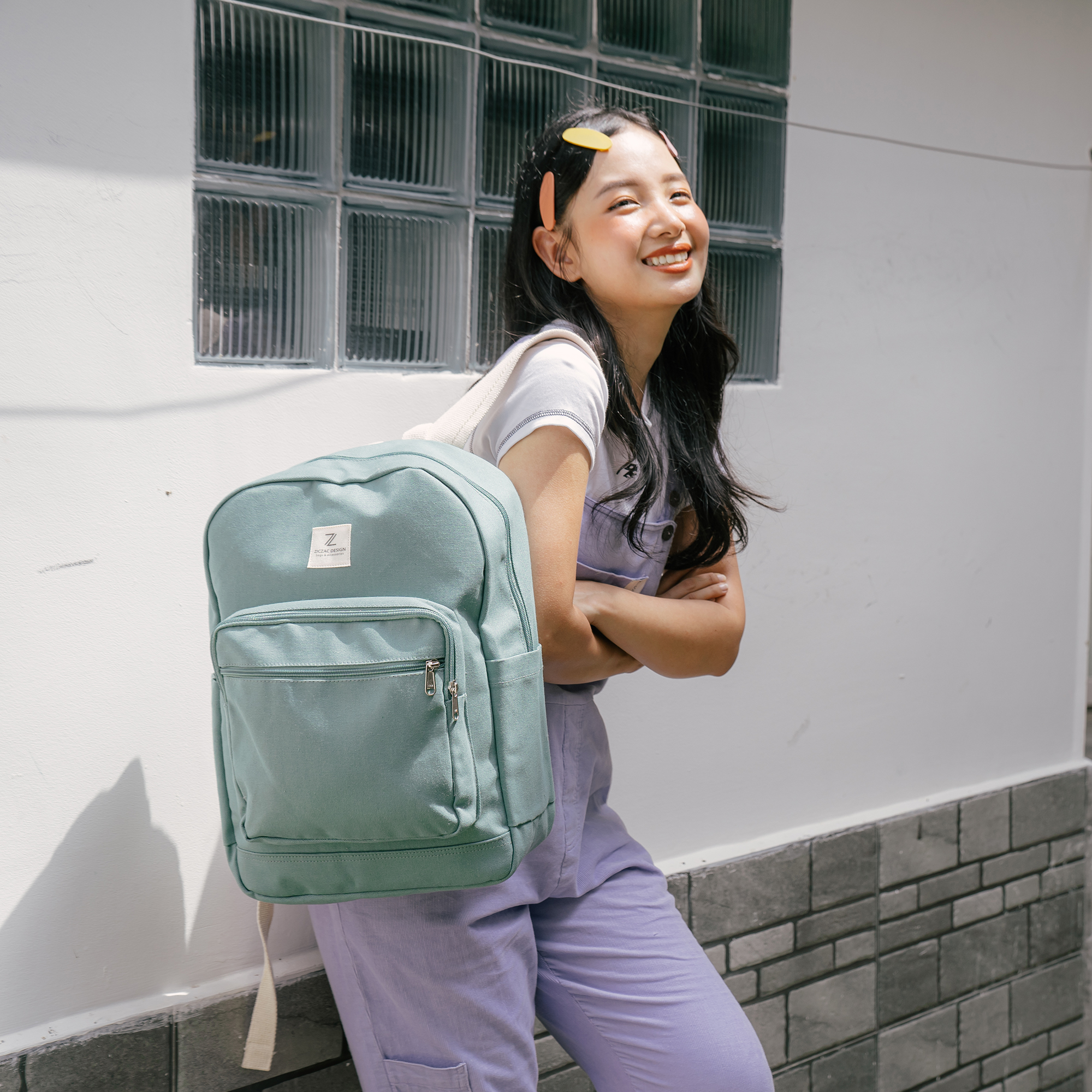 Balo vải canvas Classic màu trơn | Ziczac Design