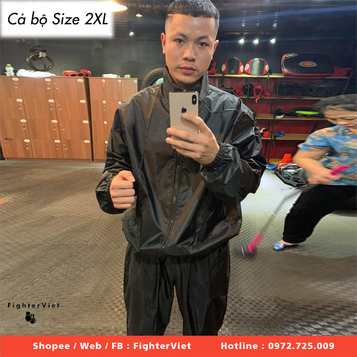 ( ĐỘC QUYỀN ) Quần Áo Ép Cân Mẫu 2021 Loại Cao Cấp 2 Lớp Siêu Bền Quần Áo Giảm Cân Hàng Chính Hãng FighterViet