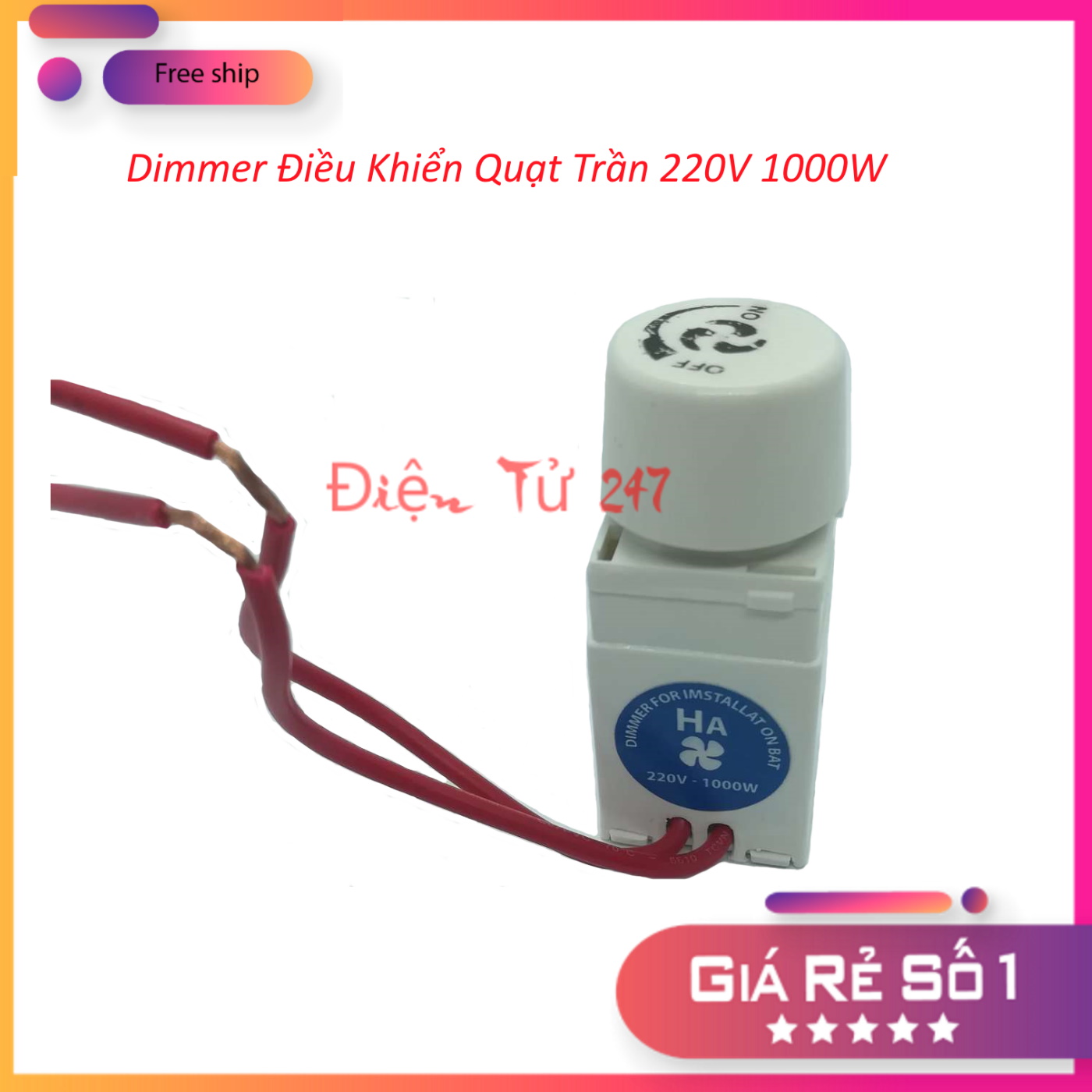Dimmer Điều Khiển Quạt Trần 220V 1000W