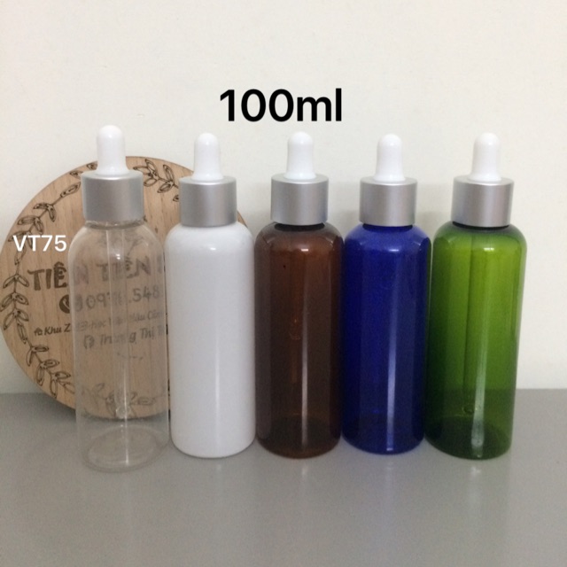 Chai nhựa cứng 100ml đầu bóp serum