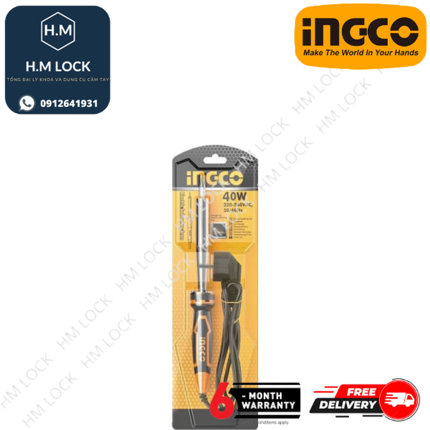 MỎ HÀN CHÌ 60W INGCO - HÀNG CHÍNH HÃNG - SI0268 - HM LOCK