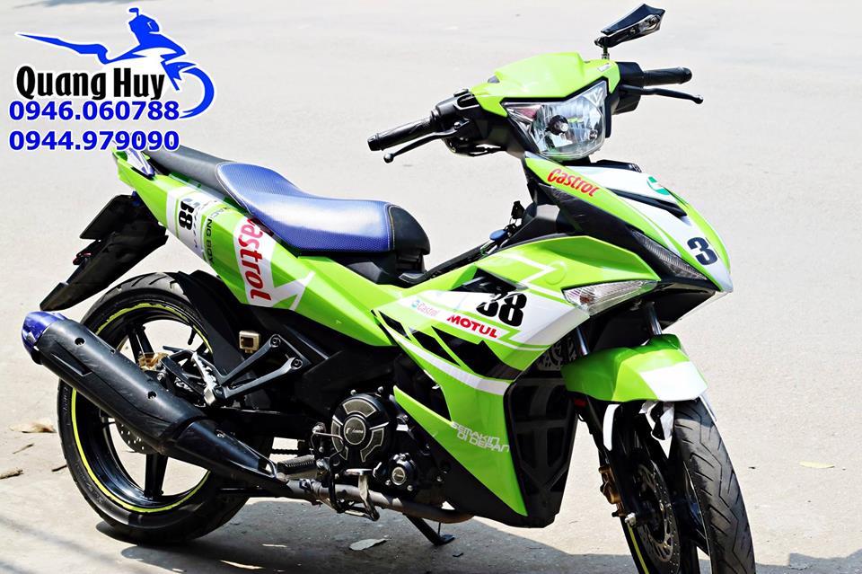 tem trùm xe máy Exciter 150 chế đẹp - giá rẻ - tem xanh lá