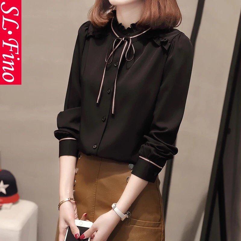 Áo Sơ Mi Tay Dài Phối Viền TTS0023