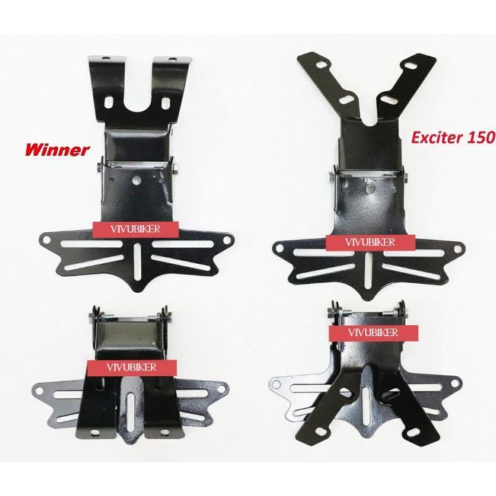 Pát gắn biển số gập gắn cho xe exciter , winner...