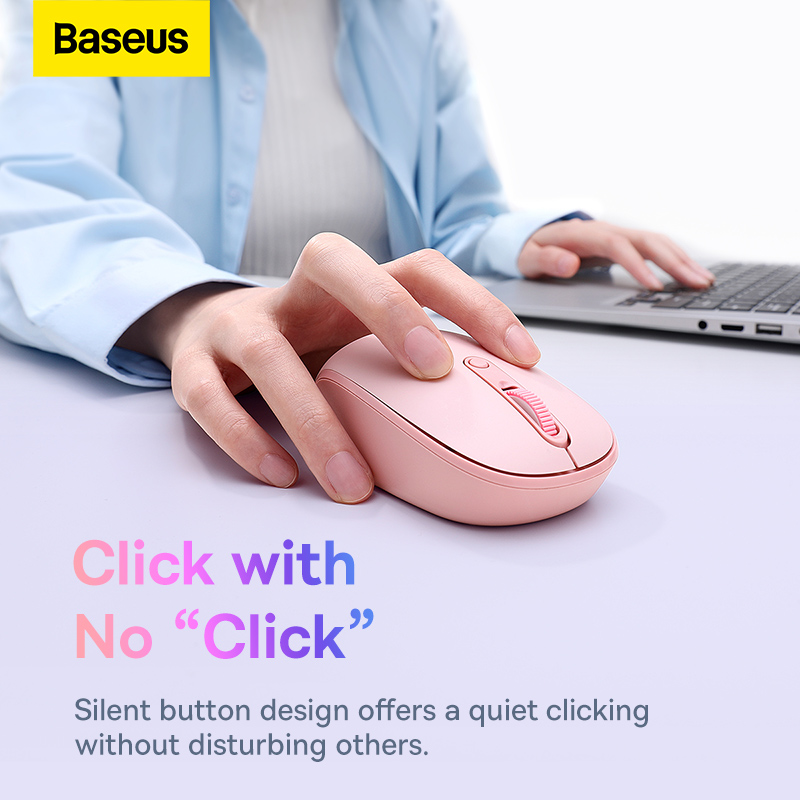 Chuột không dây Baseus Wireless Mouse 1600DPI 2.4G with USB Receiver Bluetooth 5.0 for PC Computer Mac Laptop Ergonomic Design Mouse for Windows OS