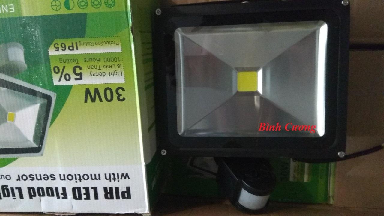 Đèn pha led cảm ứng chống trộm Led 30W trắng