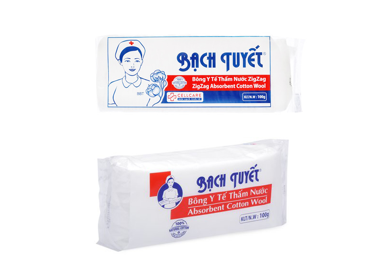 Bông Gòn Y Tế Bạch Tuyết - gói 100G