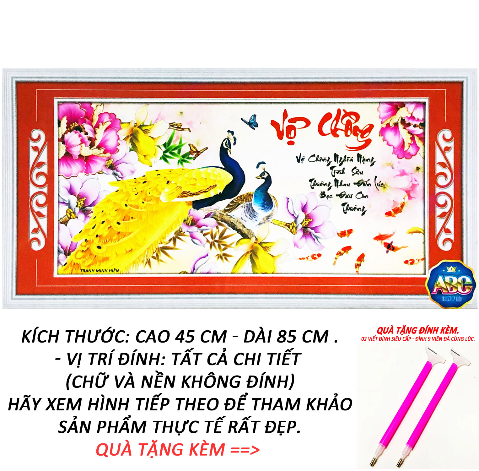 Tranh đính đá 5D - Bình Hoa Tulip - Tranh mỹ thuật Minh Hiền