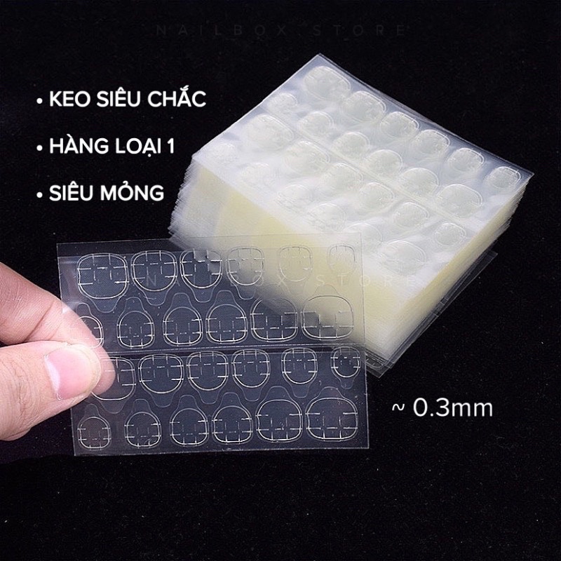 Miếng keo dán móng giả bằng silicon trong suốt