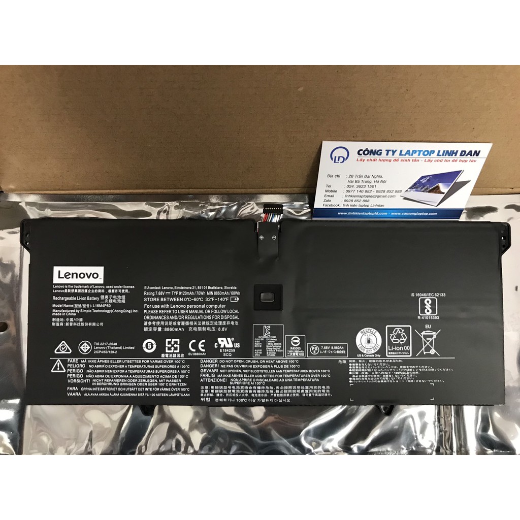 Pin lenovo 70wh yoga 6 pro 13 920 920-13ikb l16m4p60 l16c4p61 battery