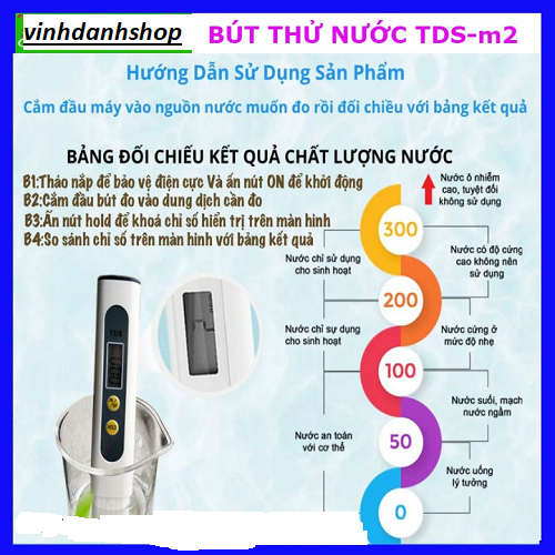 Bút thử nước sạch FUSAKA Nhật Bản bút đo độ mặn kiểm tra chất lượng nước cao cấp thích hợp đo nước sạch cho e bé