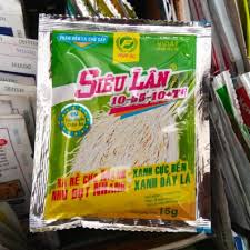[Rẻ vô địch] PHÂN BÓN SIÊU LÂN XANH 10-55-10+ TE 15G (Phân bón Ra Rễ Nhú Đọt Xanh Dày lá)