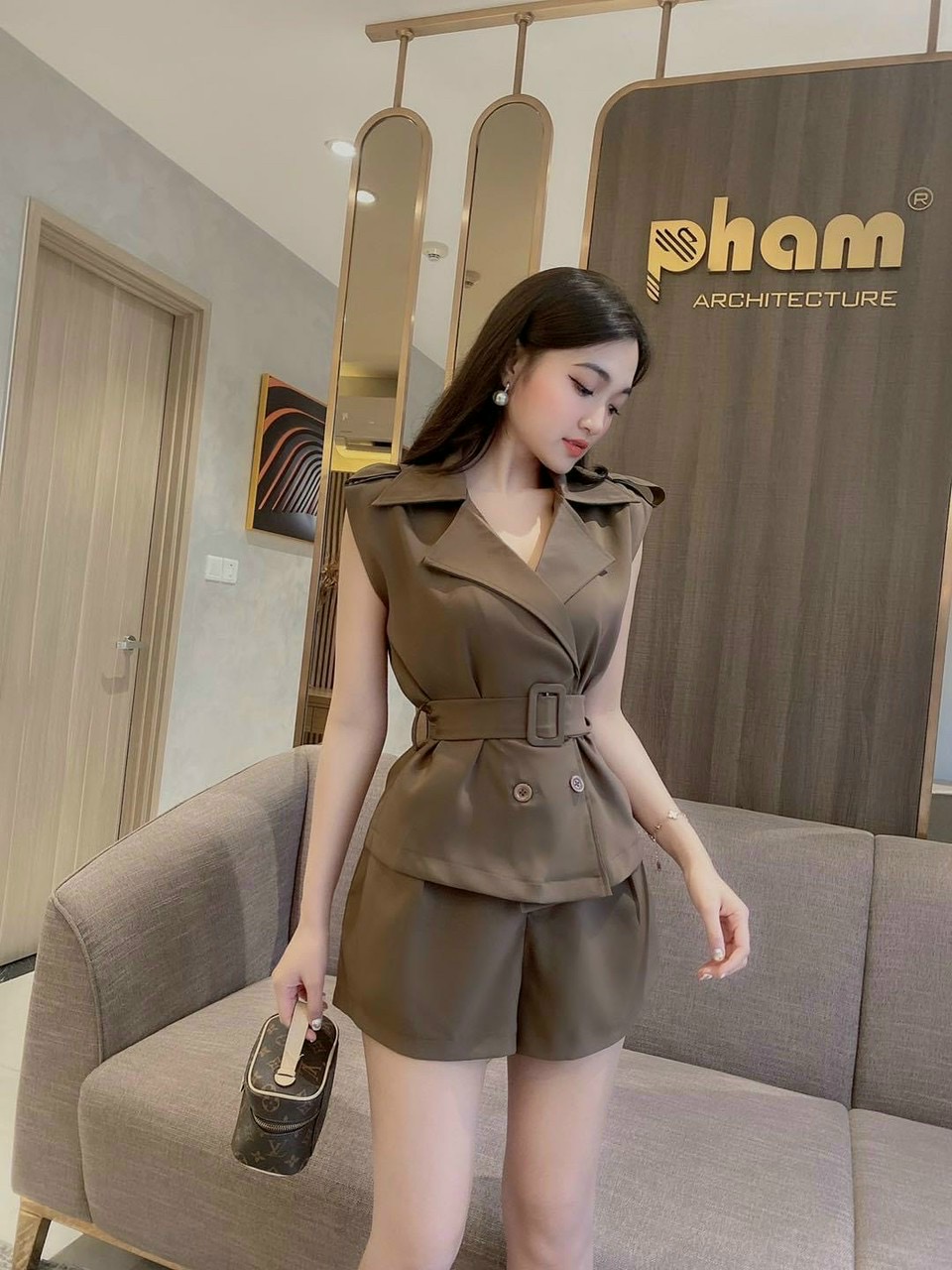 Sét bộ đùi cổ vest-QH #setbonu