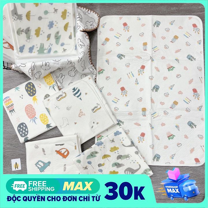 Lót chống thấm xô sợi tre 6 lớp cho bé kích thước 50x70cm