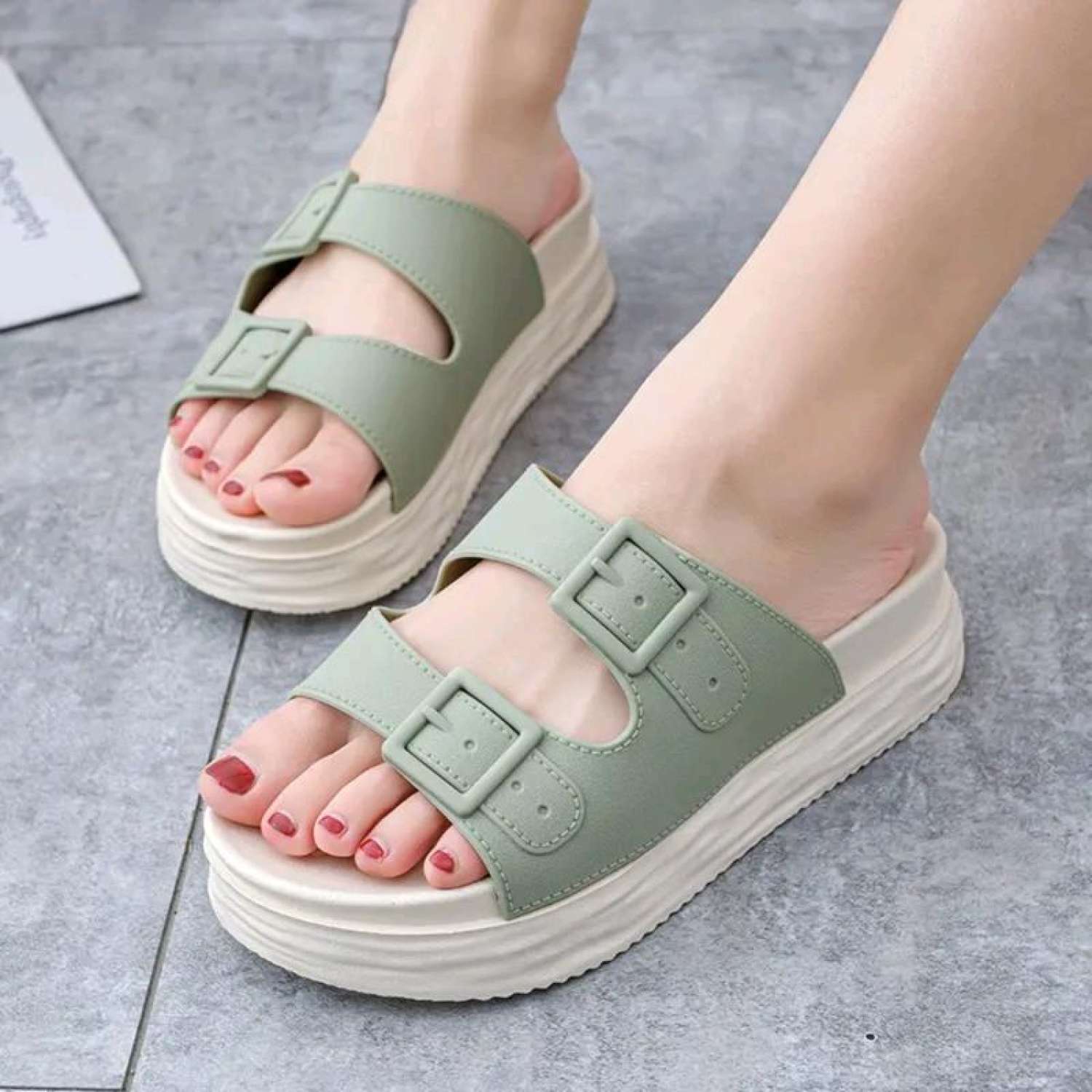 Dép Nữ Tăng Chiều Cao Đế 2 Tầng 5cm (Fom nhỏ Tăng 1 Size)