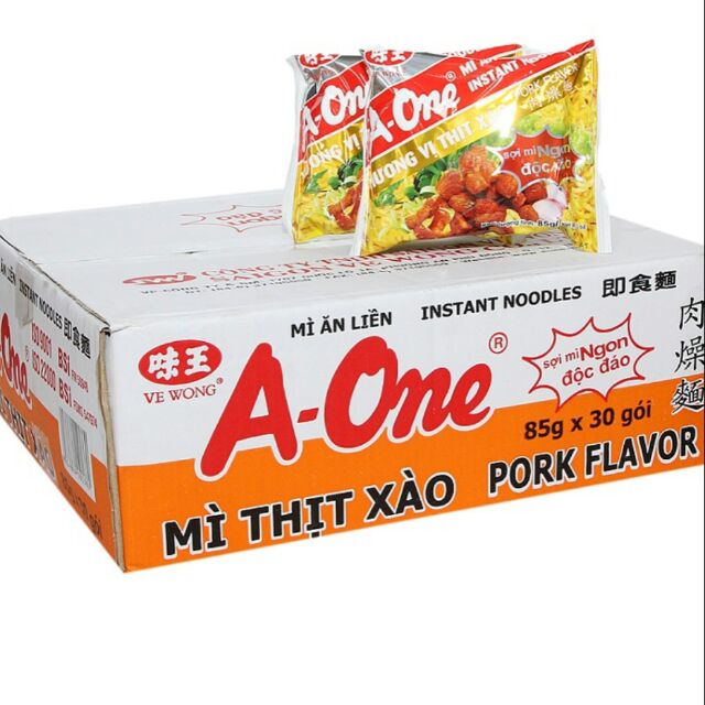 Thùng mì A-One vị thịt xào