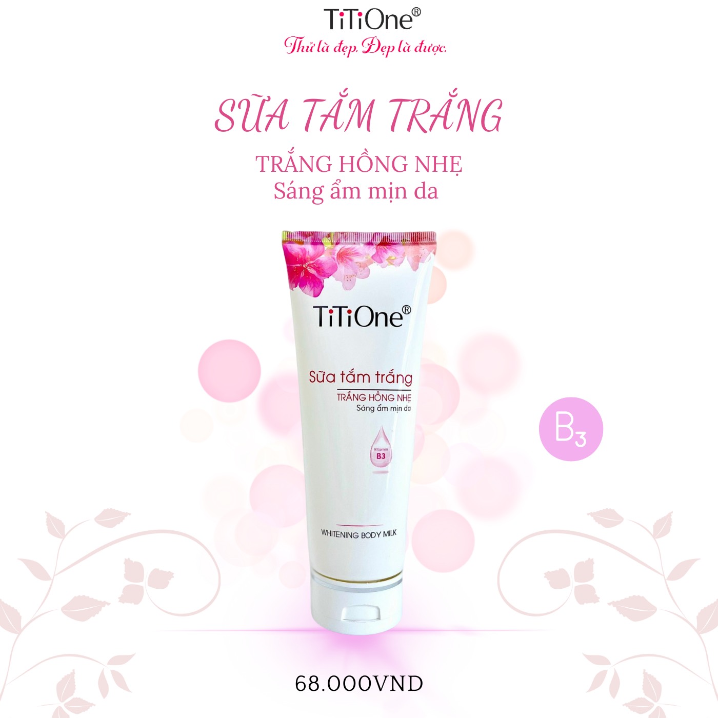 [HCM]Sữa Tắm Trắng Da Toàn Thân TiTiOne - Tuýp 200G