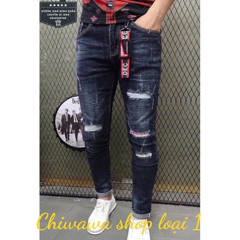[HCM]Quần jean nam co dãn cao cấp giá rẻ MS32 - quần jean nam xanh xám trắng wash gối năng động size 28-33