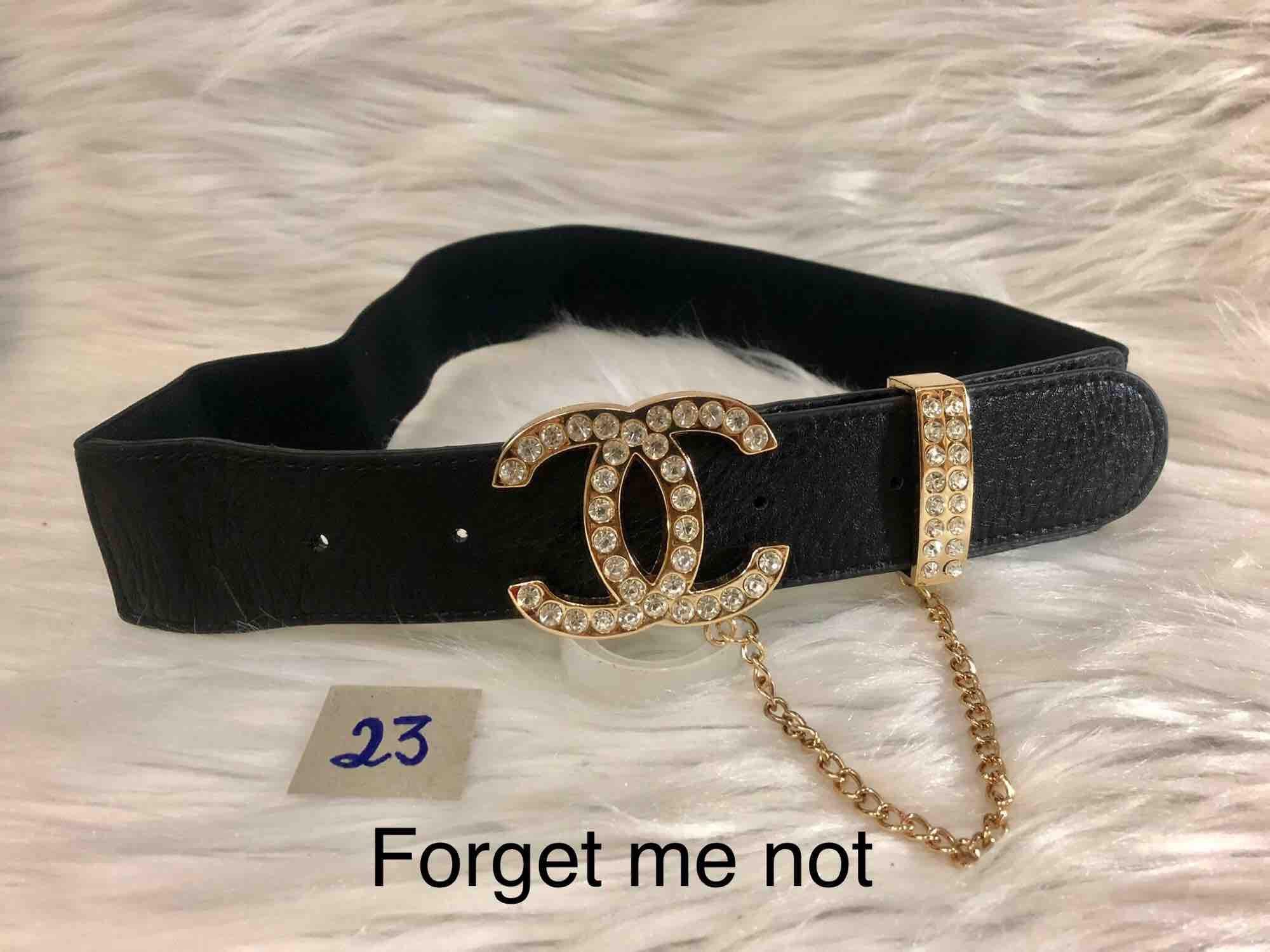 [HCM]Thắt lưng nữ bản 4cm. Mặt logo đính đá. MS023