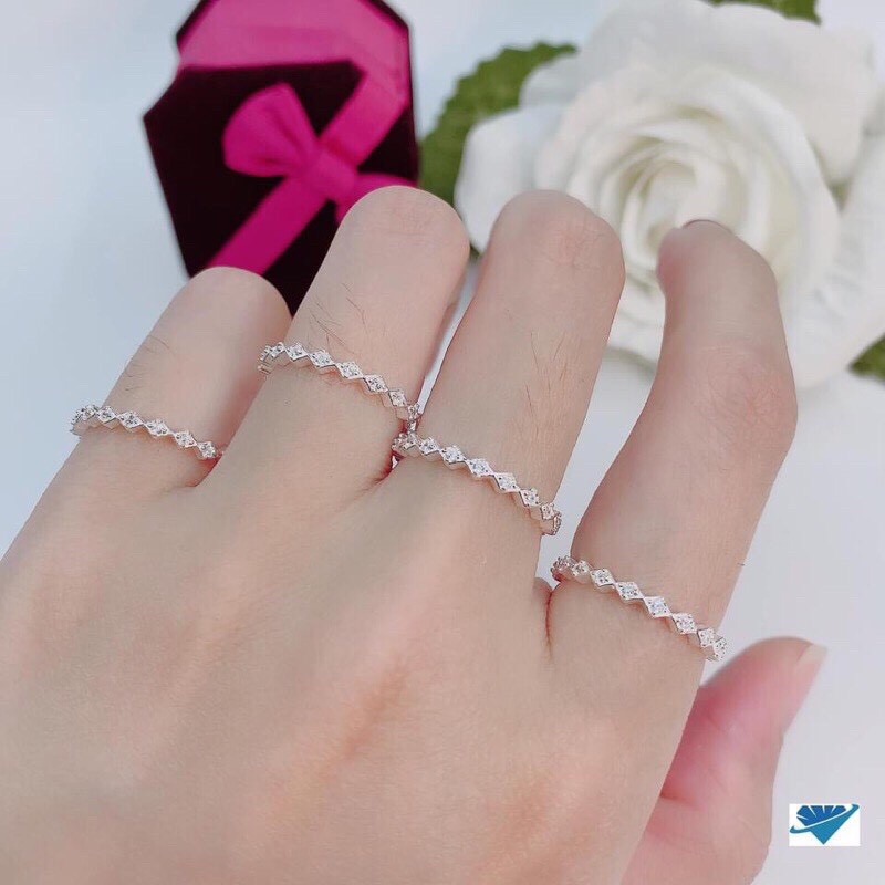 Nhẫn Nữ Bạc Ta Gắn Đá Dạng Hở  - TRANG SỨC BẠC TNJ CAM KẾT HÀNG CHUẨN ẢNH CHẤT LƯỢNG TỐT PHỤC VỤ TẬN TÌNH CHU ĐÁO