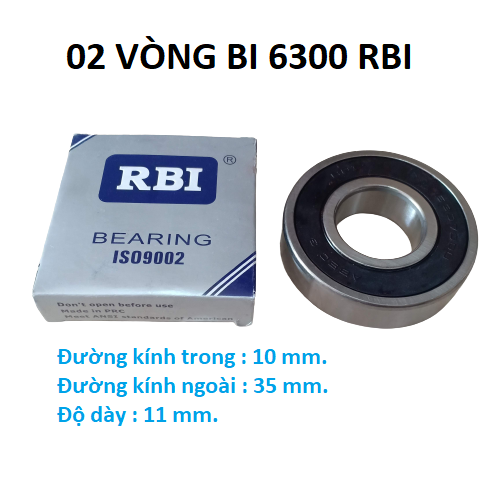 02 vòng bi 6300 rbi chất lượng cao