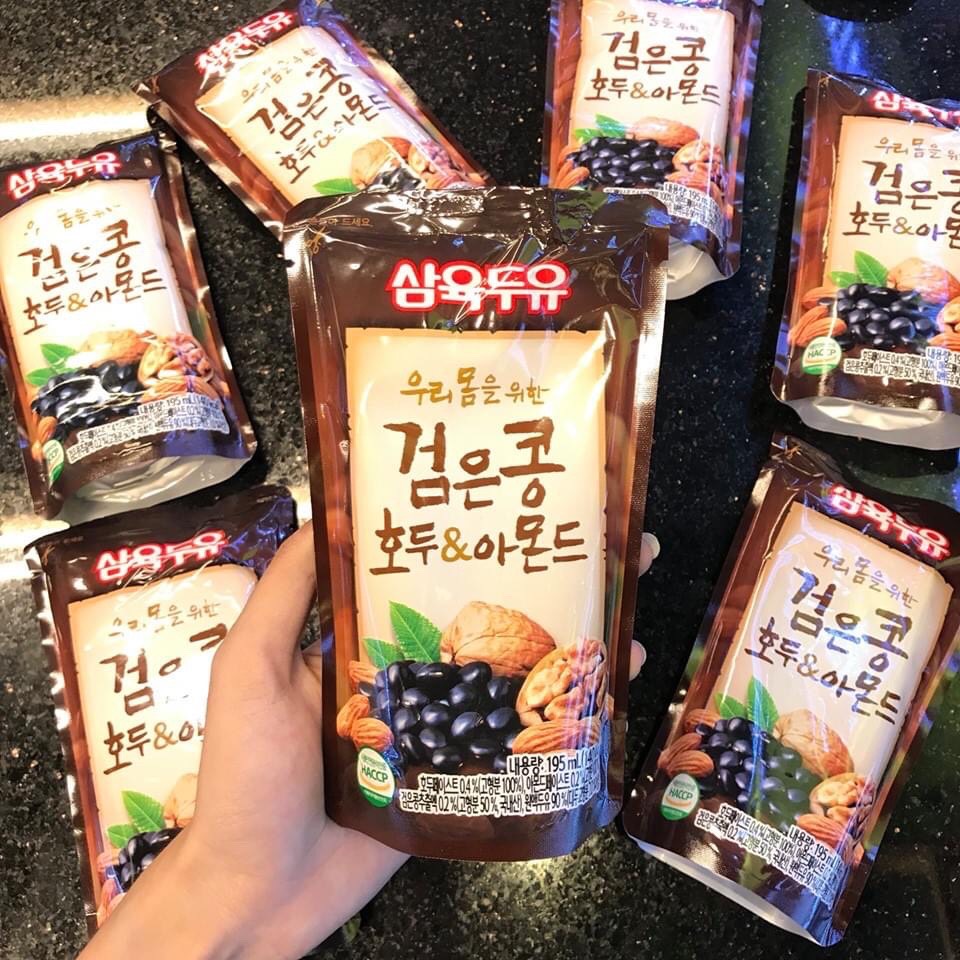 SỮA ÓC CHÓ HẠNH NHÂN ĐẬU ĐEN HÀN QUỐC ( THÙNG/ 20 GÓI/ 195 ML )