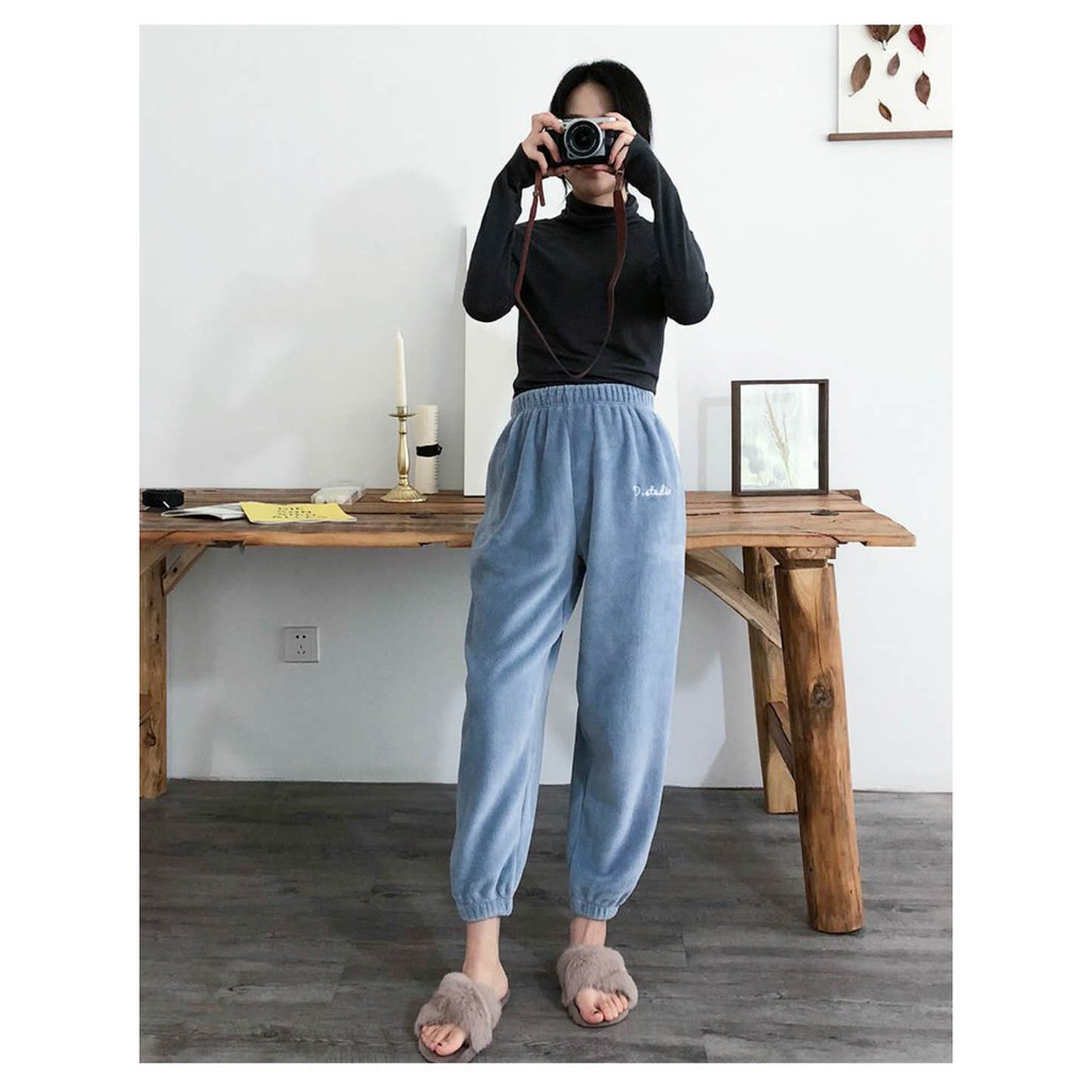 Quần Ngủ Nữ, Quần Lông Cừu Mềm, Siêu Ấm Hãng DStudio