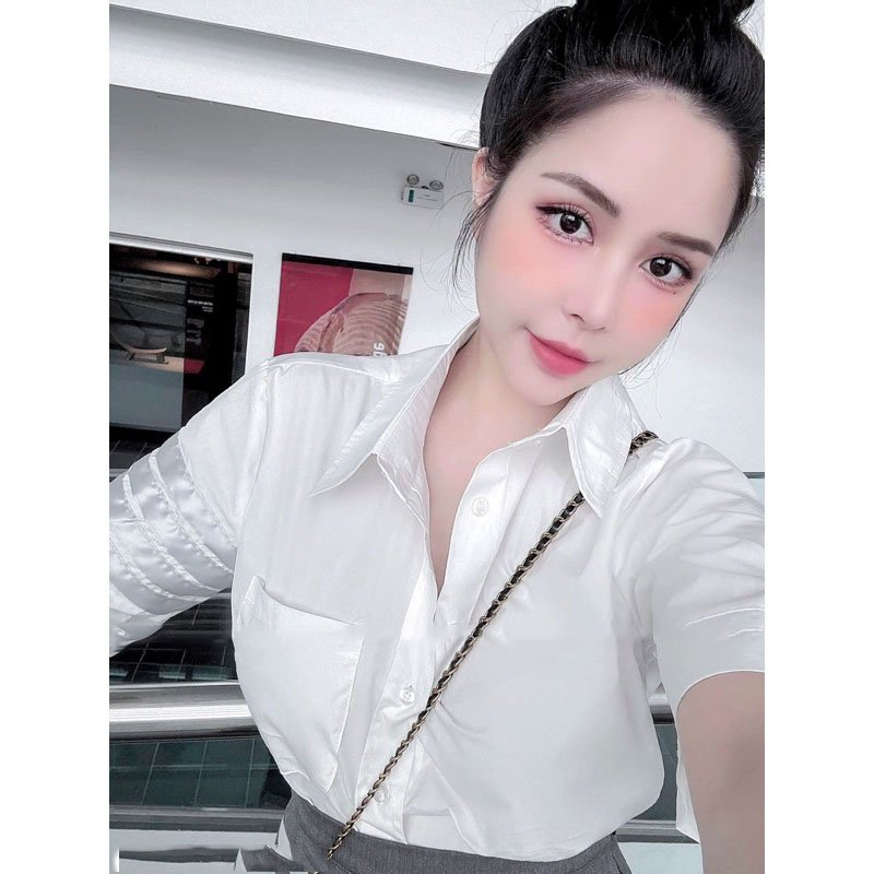 Áo Sơ Mi Nam Nữ Thom 4 vạch Tay