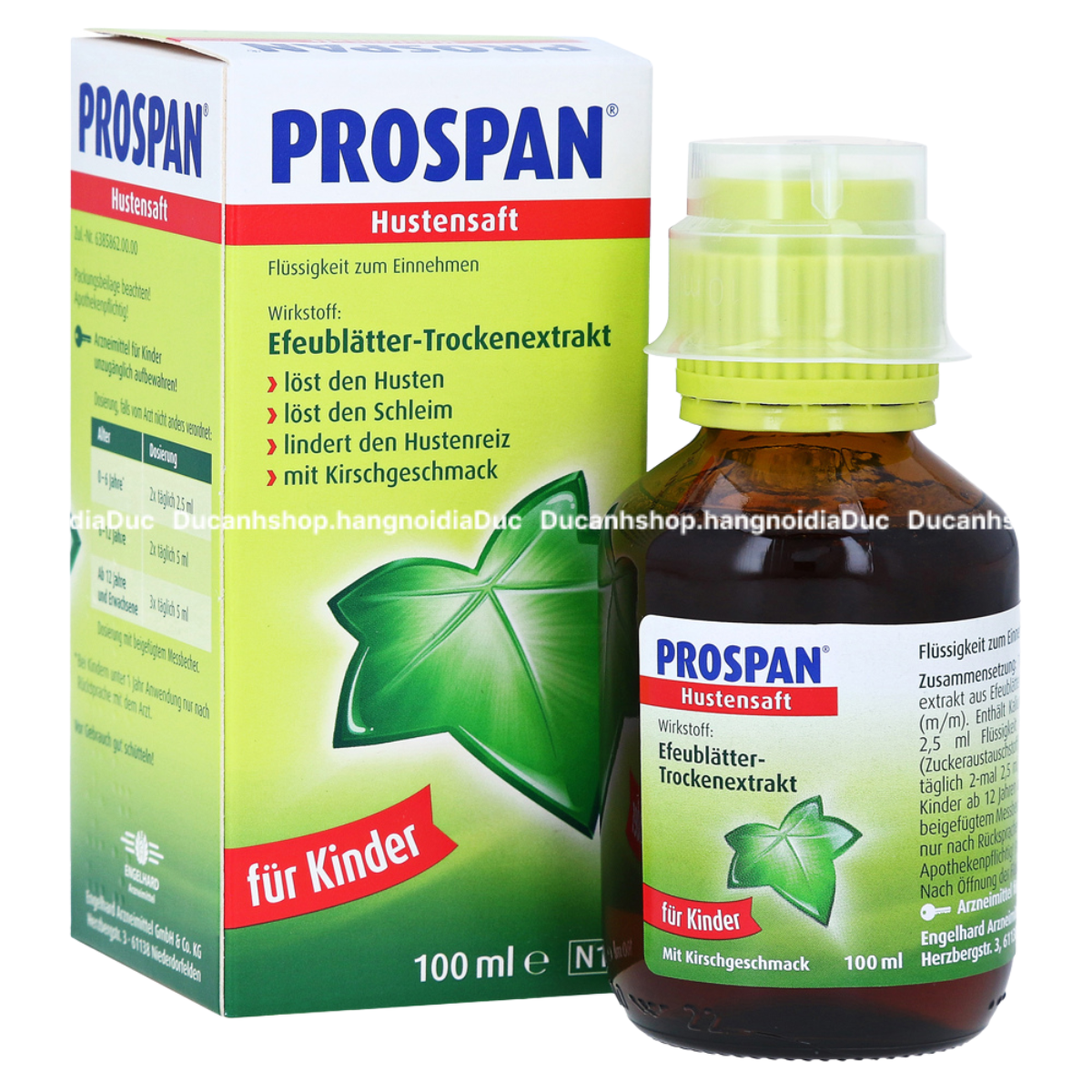 (Nội địa Đức, Pháp) Siro giảm ho Prospan Hustensaft Fur Kinder 100ml