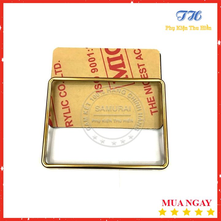 Khung Biển Số  Xe Máy Màu Vàng Có Mica