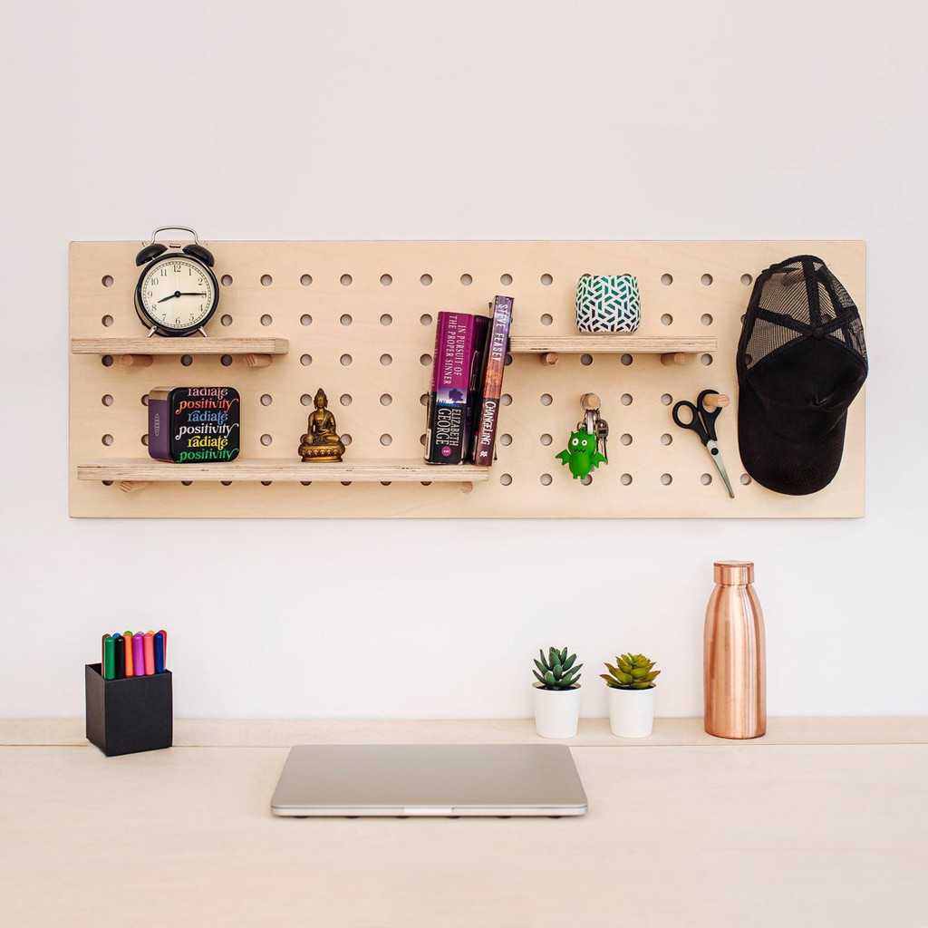 Kệ gỗ Pegboard treo tường thông minh TWS01