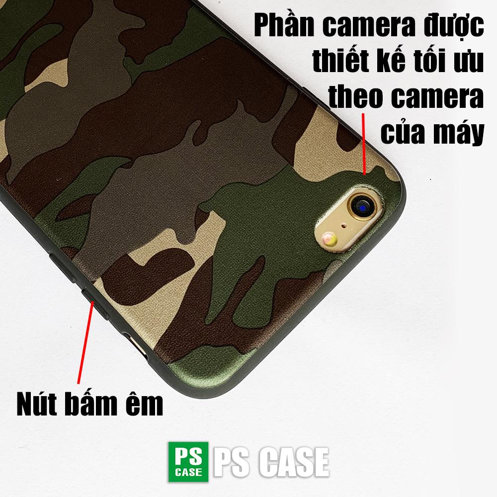 (Màu xanh) Ốp lưng camo iPhone 6 Plus / iPhone 6s Plus dẻo toàn phần - PS Case phân phối