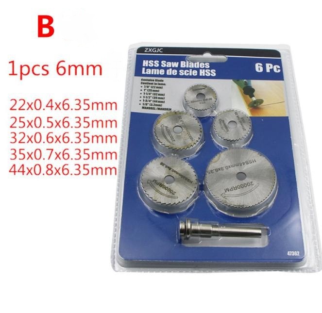 Bộ 5 lưỡi cưa mini hợp kim cao cấp kèm 1 trục