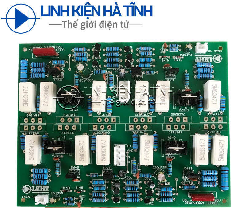 Mạch công suất 6 sò 1 cặp 12 sò sợi thủy tinh cao cấp công suất 480w cs6s-480