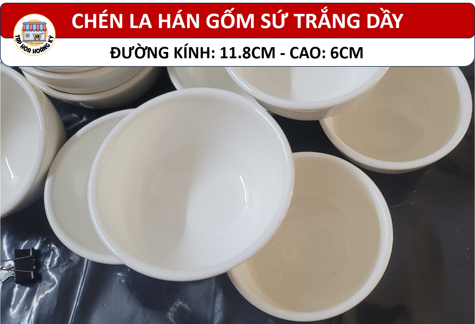 Set of 10 High Quality White Ceramic Arhat Cups