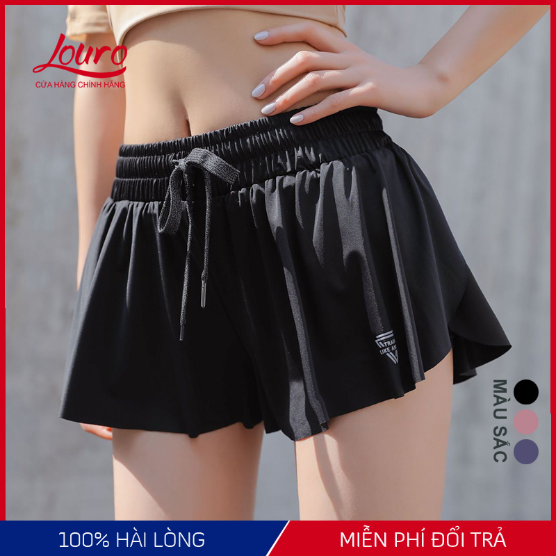 >> SO SÁNH GIÁ ĐỒ TẬP GYM NỮ QUẦN NGẮN | Shopee Lazada Sendo Tiki 20 Quần short nữ 2 lớp tập thể thao Louro QL15, kiểu quần tập gym nữ ngắn, kết hợp được nhiều bộ tập gym nữ, quần áo tập gym, đồ tập gym nữ mới nhất dùng trong các môn như yoga, zumba, Aerobic, vải thoáng mát, co giãn 4 chiều