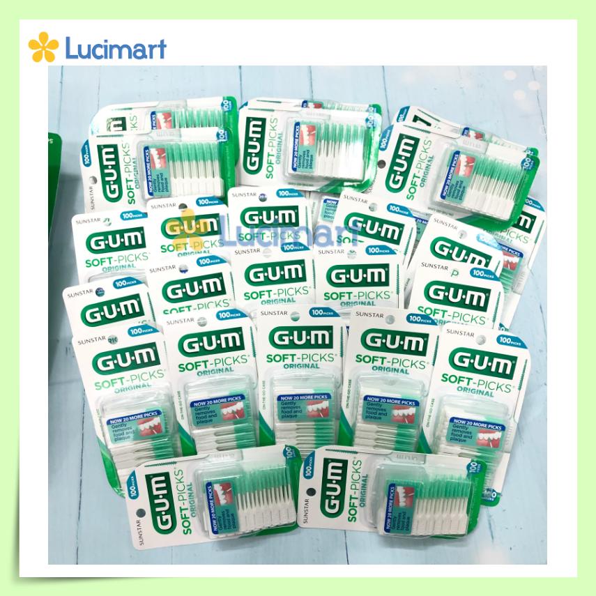 [HCM]Tăm nha khoa Gum Soft Picks Original (hộp 50 cây / 90 cây) [Hàng Mỹ]