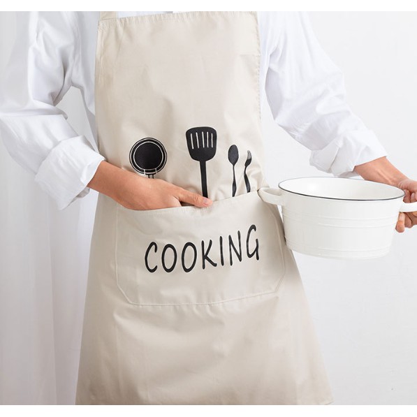 Tạp dề cooking chống thấm nước, tạp dề chống thấm nước 2 lớp trượt nước ngay bề mặt ngoài tạp dề pha chế tạp dề nails tạp dề tóc tạp dề nhà hàng tạp dề quán ăn tạp dề nội trợ